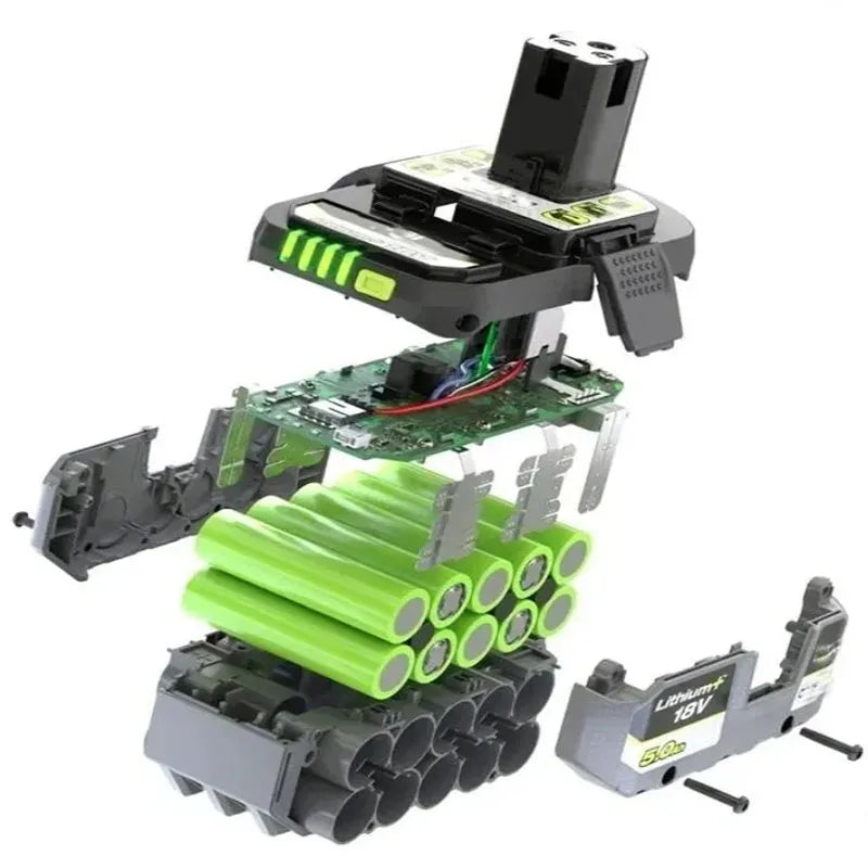 Used for RYOBI high-performance lithium battery 18V low self discharge, suitable for all tools P104, P107 P109 P108