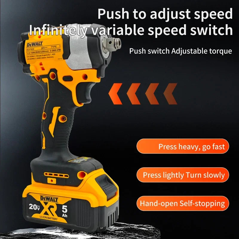 Dewalt DCF922 Brushless Impact Wrench Cordless Driver Large torque Variable Speed Electric Wrench 20V Rechargeable Tools