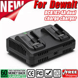 BATTOOL DCB102 4A 2 Slot Battery Charger For Dewalt DCB200 DCB101 DCB184 DCB105 US/EU/UK/AU Plug MAX Liion Battery Fast Charger