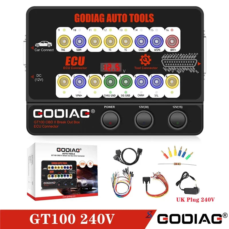 GODIAG GT100+ GT100 Pro ECU Connector OBDII Break Out Box for BMW FEM/BDC CAS4/CAS4+ Test Platform for VVDI2/IM608/K518ISE