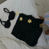 Sexy 3pieces Micro Bikinis 2024 Women Swimsuit Solid Swimwear With Skirt Brazilian Bikini Set Beachwear Thong Biquini