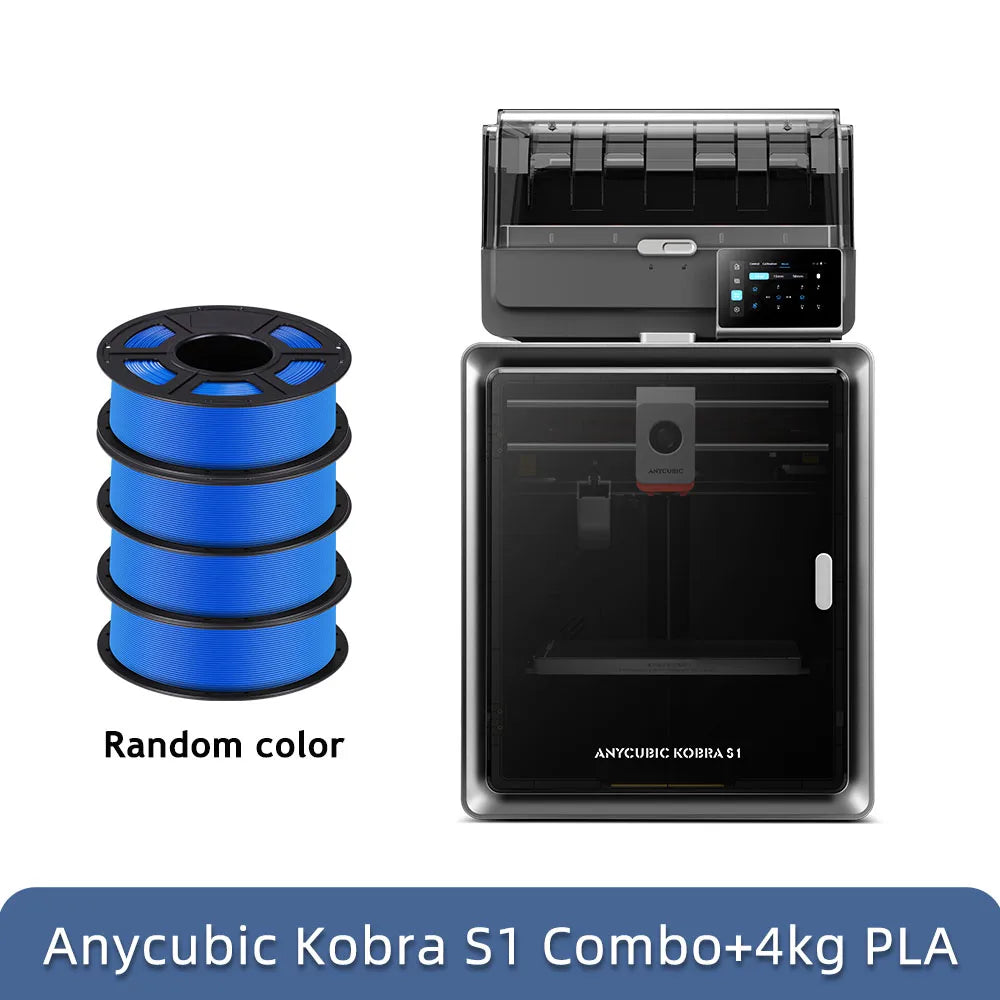 Anycubic Kobra S1 Combo Multi-Color 3D Printer High Precision XY Structure Ultra-Quiet Max Speed 600mm/s 3D Printer