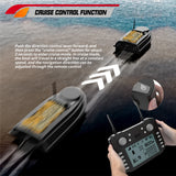 V030 Large RC Bait Ship GPS 9 Fishing Ground 180 Point Intelligent Automatic Cruise Return 12V High Speed Fish Seeker Trawl Nest