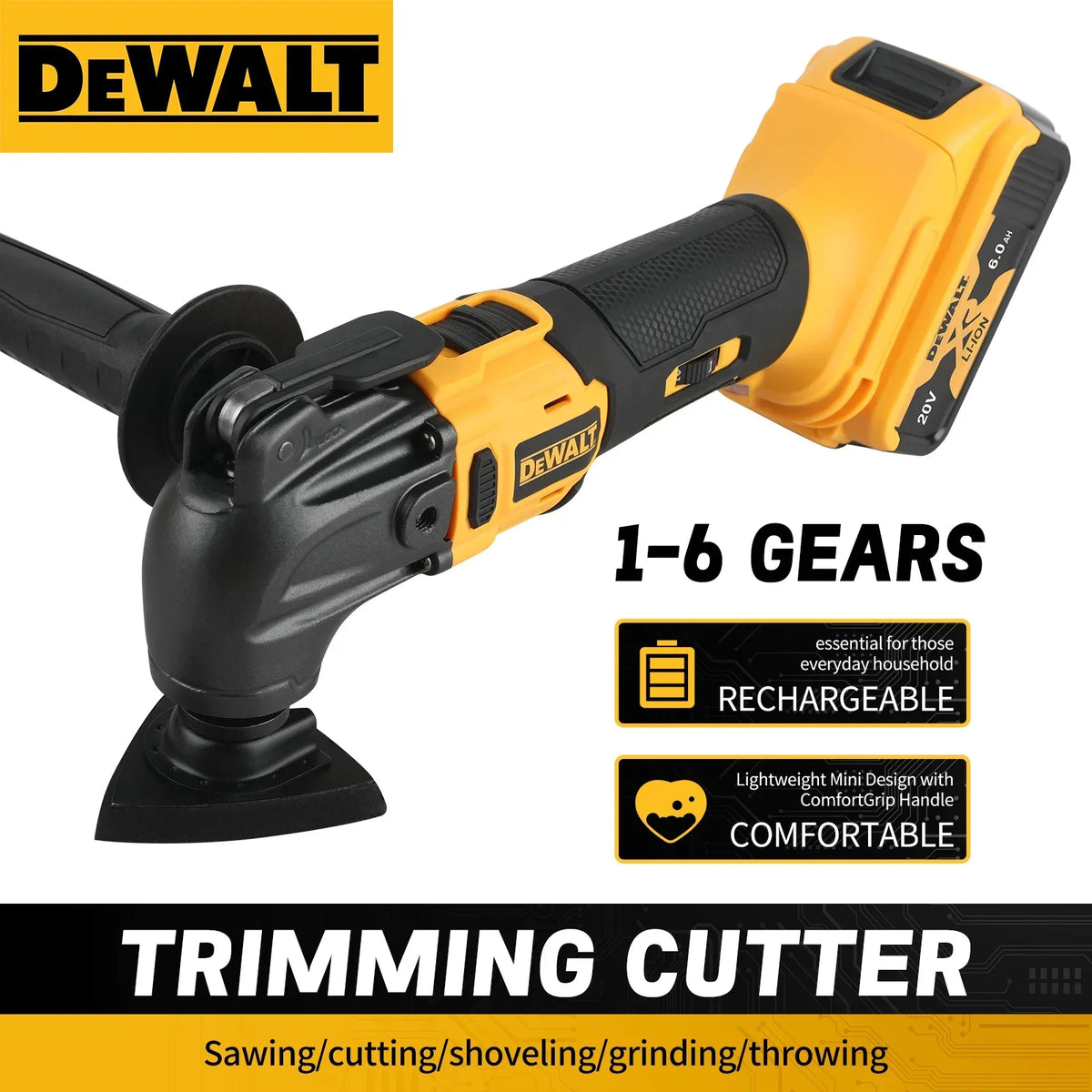 2026 DEWALT 21V MAX Brushless Cordless Oscillating Multi Tool 5 Accessories Tool-Free Quick Change Cutting Sanding Grout Removal