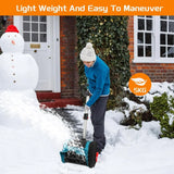 10 Inch Electric Snow Shovel for Makita Battery Adjustable Front Handle Telescopic Pole Lightweight Portable Snow Removal Tool