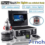 36pcs Light Full Range Vision HD CCD Night Vision Fishing Camera Wide View Fishing Under Water Camera Ice Fishing Cam Rotating
