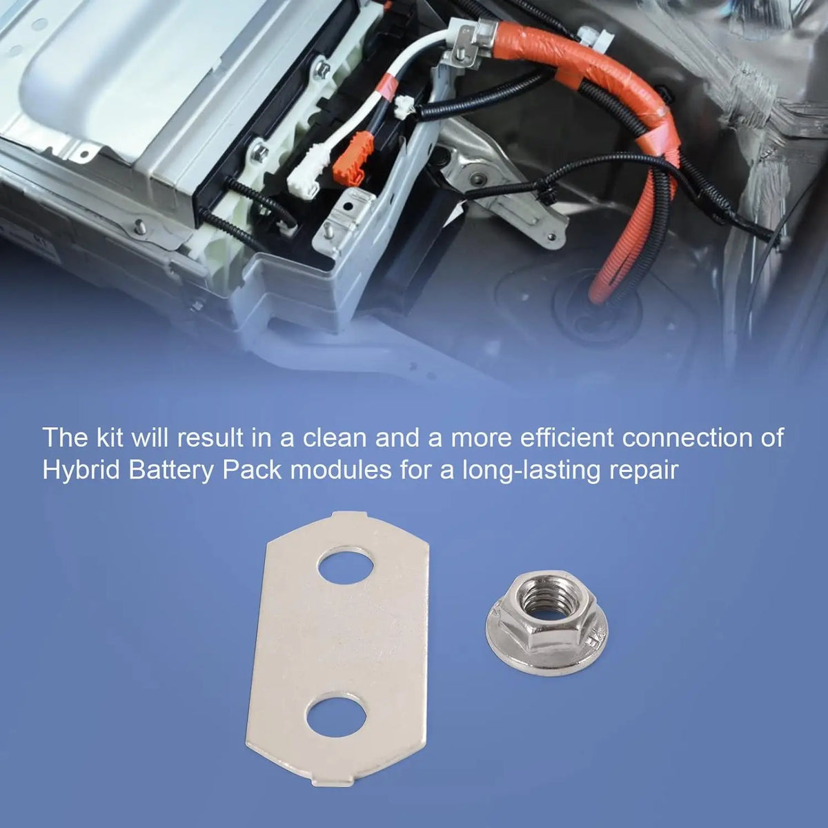 28pcs Copper Nickel Plated Hybrid Car Battery Cell Bus Bars and Stainless Nuts for Toyota Prius Camry for Lexus CT200h 04 05 06
