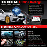 Launch X431 PRO V5.0 Automotive Diagnostic tools Full System ECU Coding Active test 37+ Service FCA CANFD DOIP OBD2 scanner