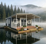 Wood Grain Finish Foldable Expandable House Portable Prefab Container Home Natural Look Exterior Decorative Panel Modular Cabin