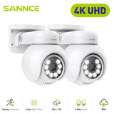 SANNCE 4K POE Camera with Microphone/Audio Night Vision Waterproof Security Video IP Camara Onvif 2.8mm Security CCTV Camera