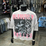 Gothic Exquisite Pattern Print Y2K T Shirt Men Hip Hop Streetwear Loose Soft Elastic Trendy Daily Casual Short Sleeve Tees
