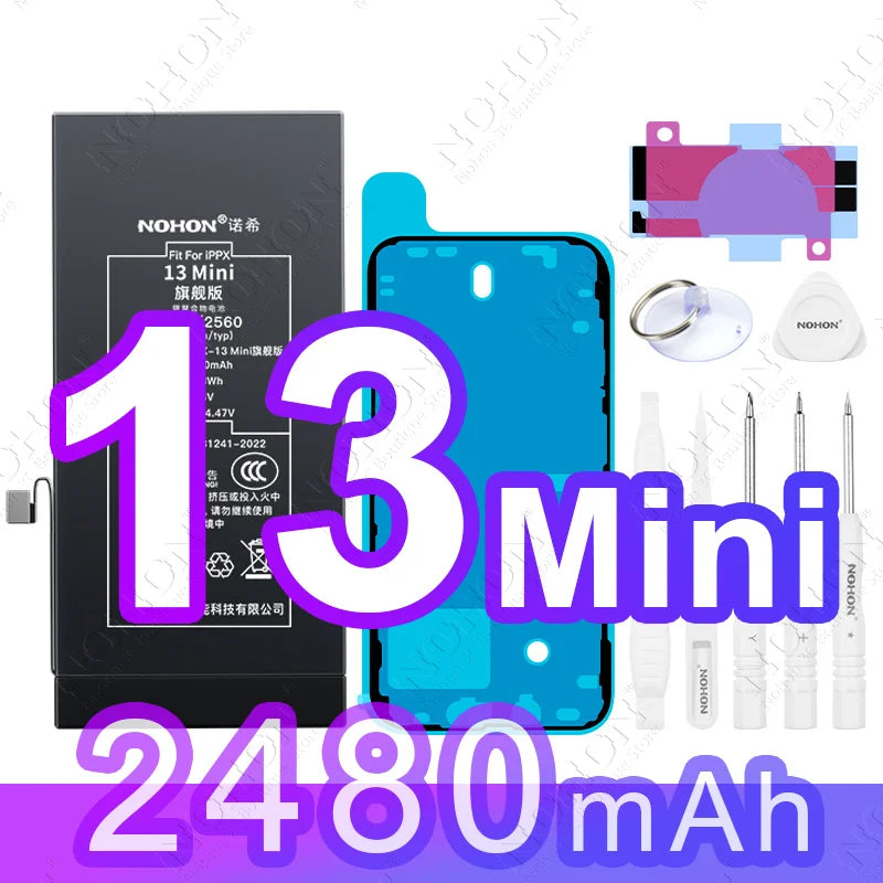 NOHON High Quality 2160mAh Battery For iPhone SE 2022 2020 2016 SE2 SE3 11 12 13 14 Phone Replacement Batteries With Tool Kit
