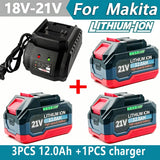 21V 6/9/12AH For Makita 18V Battery Power Tools Li-ion Replacement LXT BL1850 BL1860 DDF487 for 18V Screwdriver with BMS