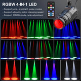 U'King 2Pcs 10W LED Mini Spotlight Manual Focus RGBW Pinspot Stage Light For DJ Disco Bar Club Audience Show Wedding Party