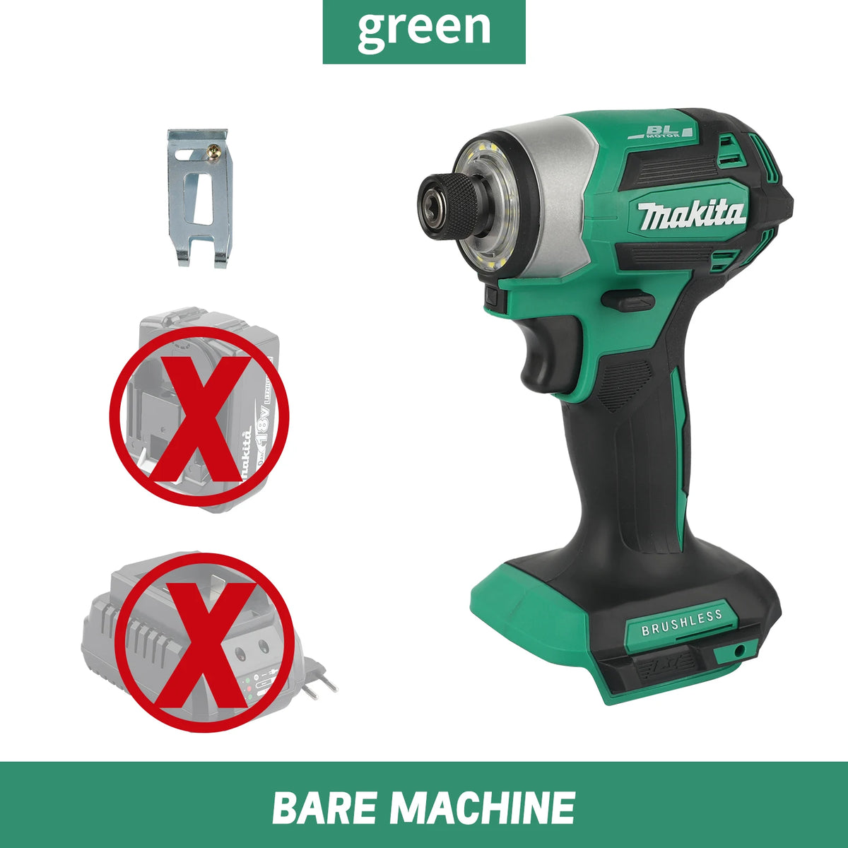 Makita DTD173 Brushless Impact Driver | 180Nm Max Torque with T-Mode for Wood, Bolts & Metalworking（no Battery）