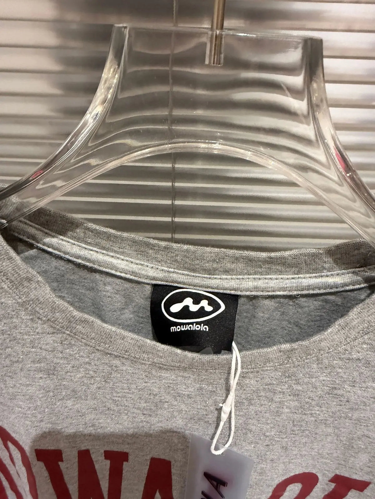 Mowalola Sweat Opium YVL style graphic print grey fitted short-sleeved base layer T-shirt