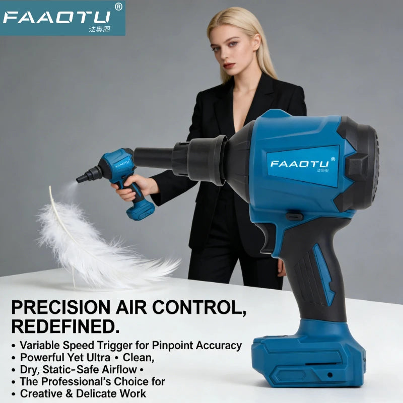 FAAOTU DAS180 rechargeable air dust gun brushless inflator equipment for dust removal in narrow spaces,suitable for MT battery