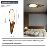 Modern New Chinese Style Led Ceiling Light Living Room Bedroom Master Light Wabi-Sabi Style Antique Solid Wood Home Appliance