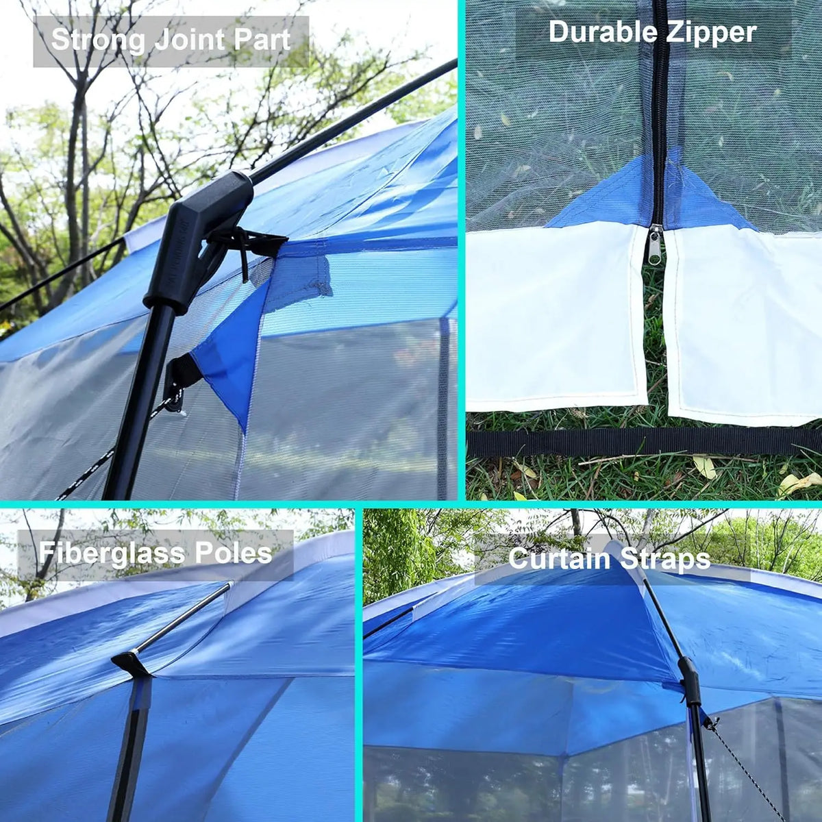 13x9ft Screen Tent Room Camping Shelter with Mesh Walls for Patio Beach Parties