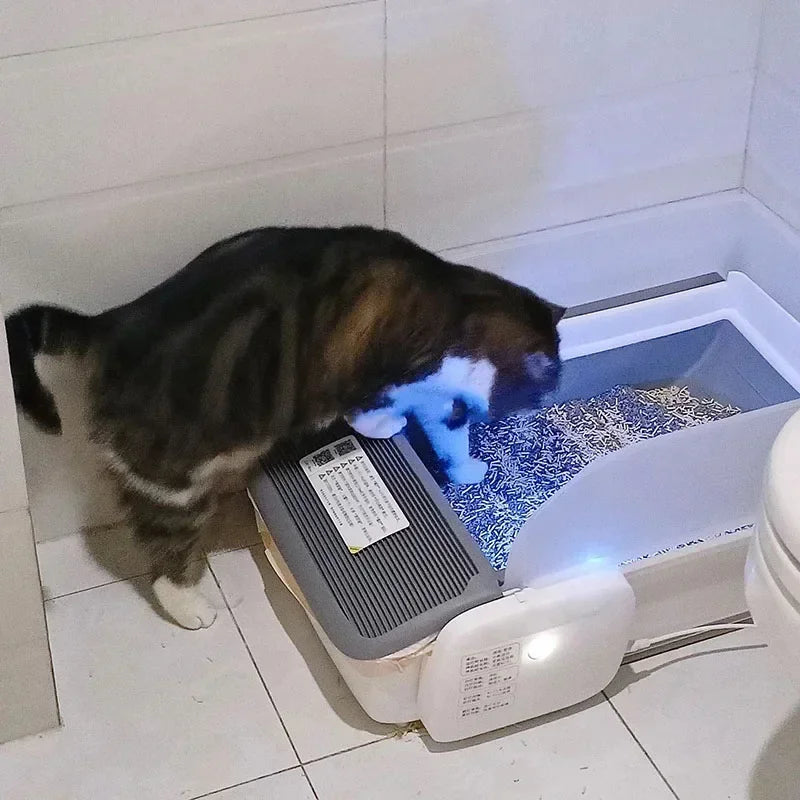 Self-cleaning Open Cat Litter Box Automatic Intelligent Bedpan Leak-proof Sterilization Deodorization Toilet Product