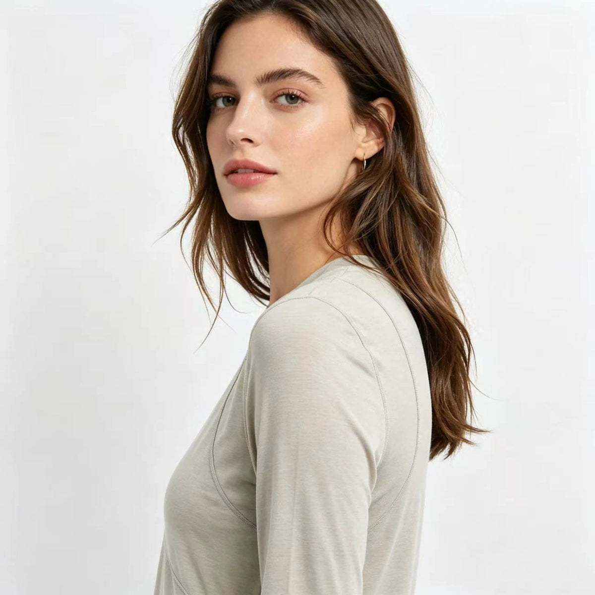 Women's Merino Wool Long Sleeve Shirts Outdoor Sports Yoga T Shirt Women Merino Wool Base Layer Tops Soft Breathable Quick Dry