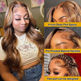 1b30 Black Brown Lace Front 13x4 Body Wave Wigs P427 Highlight Ombre