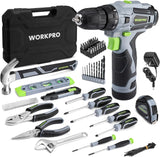 108PCS Cordless Drill Tool Kit with 12V Battery, Keyless Chuck, Variable Speed for Home DIY Projects