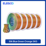 ELEGOO 5KG/10KG 1.75mm Silk PLA Filament,3D Printer Filament 1kg Gold Silver Fits for Most FDM 3D Printers