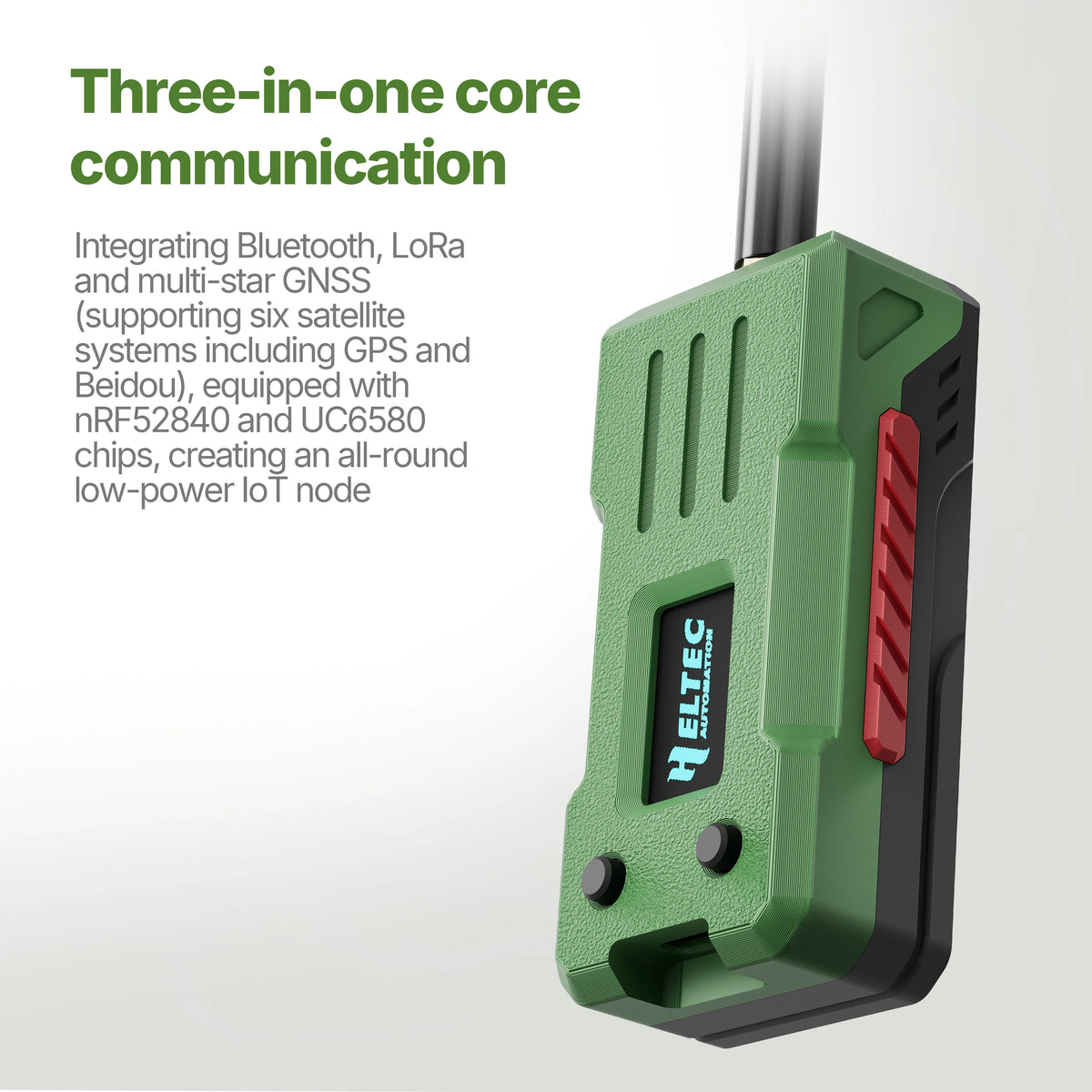 Heltec Mesh Node T096 Case Kit with 3000mAh Battery nRF52840 SX1262 LoRa Ultra-low Power BLE GNSS 28dBm Meshtastic MeshCore
