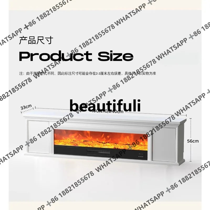 Fireplace, Electronic Simulation Flame Heating Decorative TV Cabinet Home Living Room New Storage Cabinet