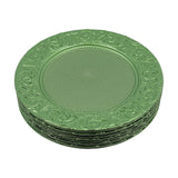 Charger Plates 100-Piece Set Round Reusable Serving Plates Gold Black Silver Green for Wedding Banquet Party Decor