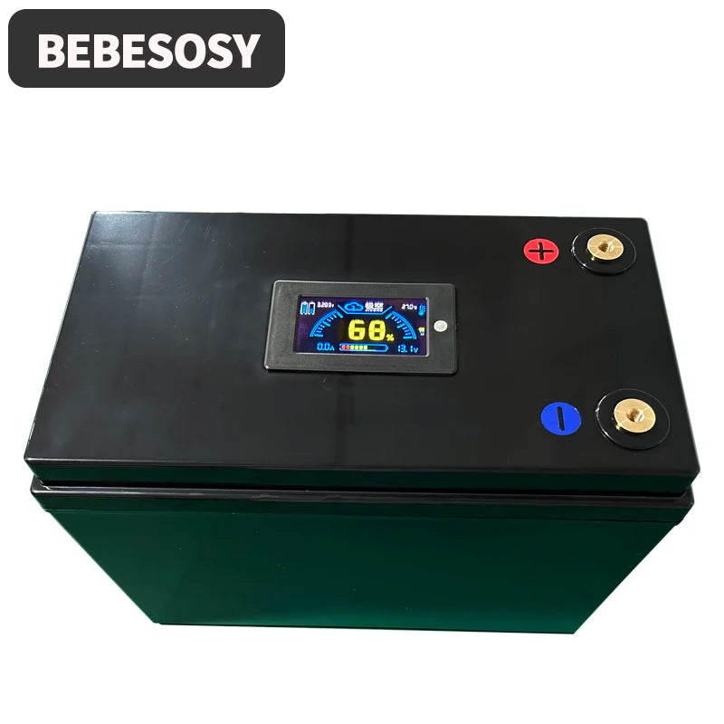 Case 12V 280AH DIY Battery Case Portable Battery Box 230AH 4S Optional 200A BMS 2A Active Balance TFT LCD Tape Bolt For RV