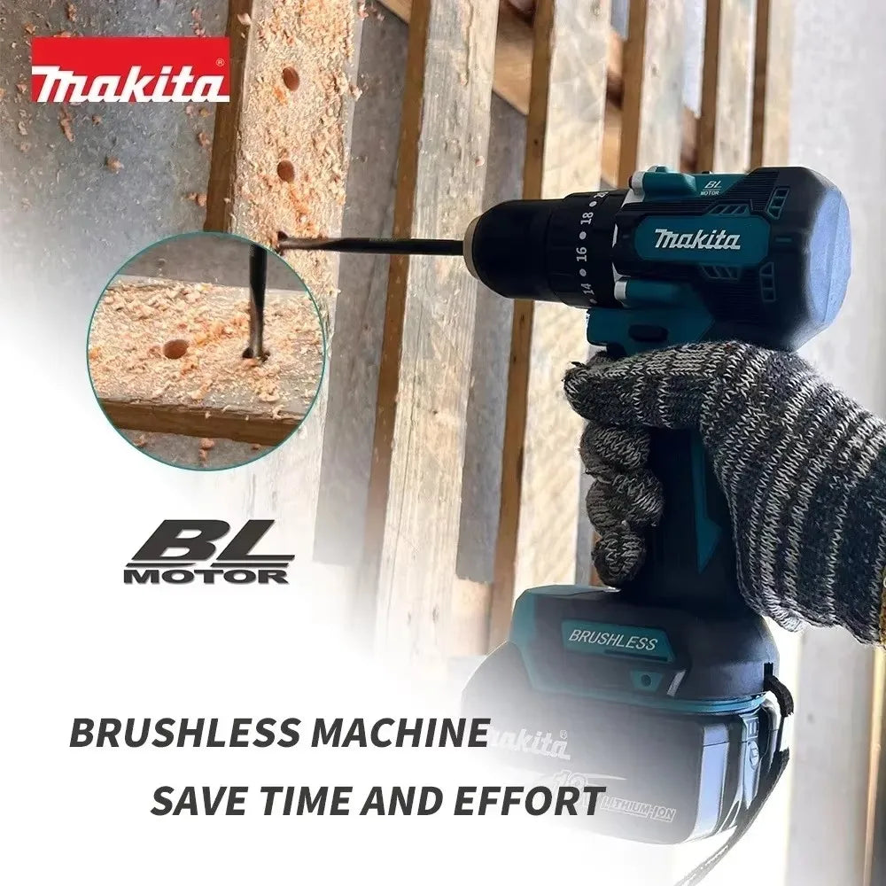 Original Makita 18V DDF487 Brushless Cordless Drill, Electric Screwdriver With 6.0Ah Battery Various Complete Packages