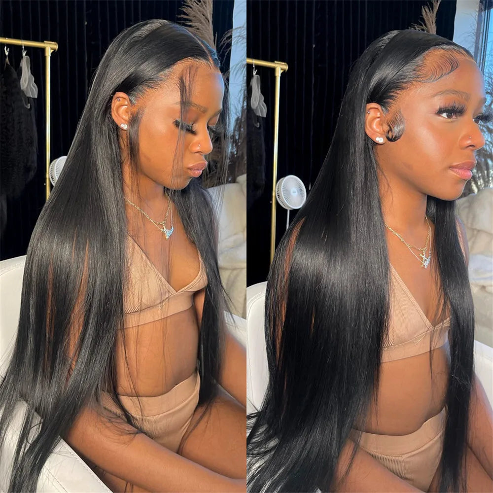 200 Density Bone Straight Hd Transparent 13x6 Hd Lace Frontal Wig Brazilian 13x4 Hd Lace Front Human Hair Wigs For Black Women
