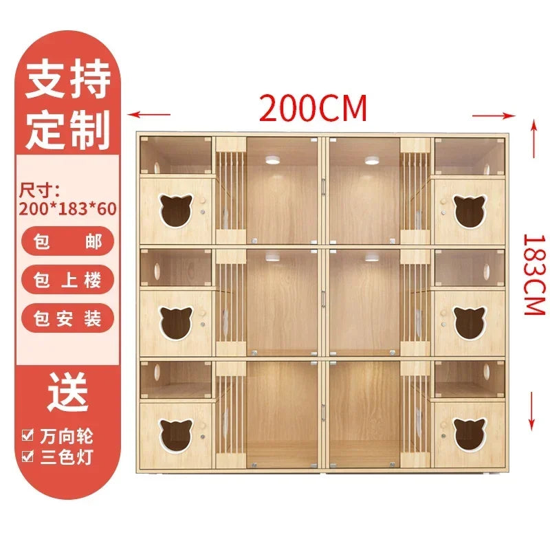 Cat Cage Cat Villa Cat Nest Cattery Pet Display Cabinet Delivery Room Pet Shop