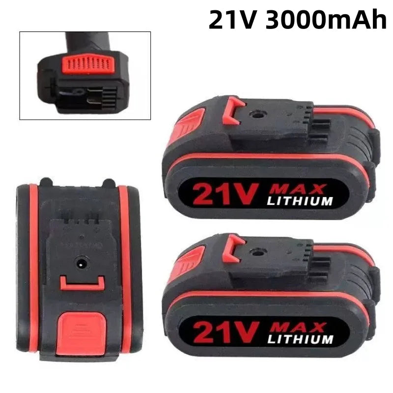 21VMAX 3000mAh Lithium Battery, Suitable for Battery Replacement and Re-Sawing of Cordless Drill, Chain Saw, Car Washing Machine