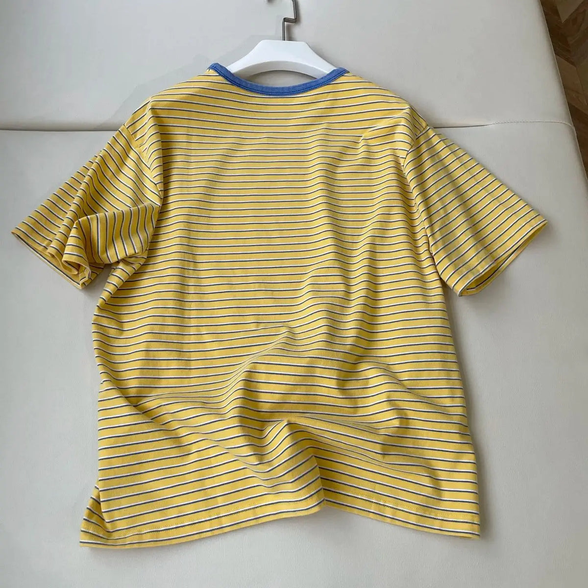 Women's High Quality Classic Retro Striped T-shirt Fashion Original Letters Embroidery Design Short Sleeve Tees