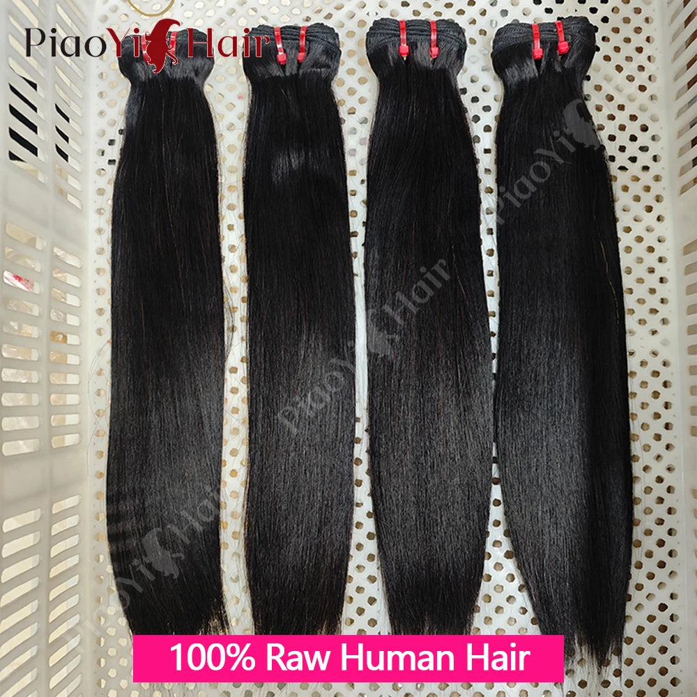15A Double Drawn Straight Human Hair Bundle 100% Raw Human Hair 20 22 24Inch Unprocessed Virgin Human Hair Extension Top Quality