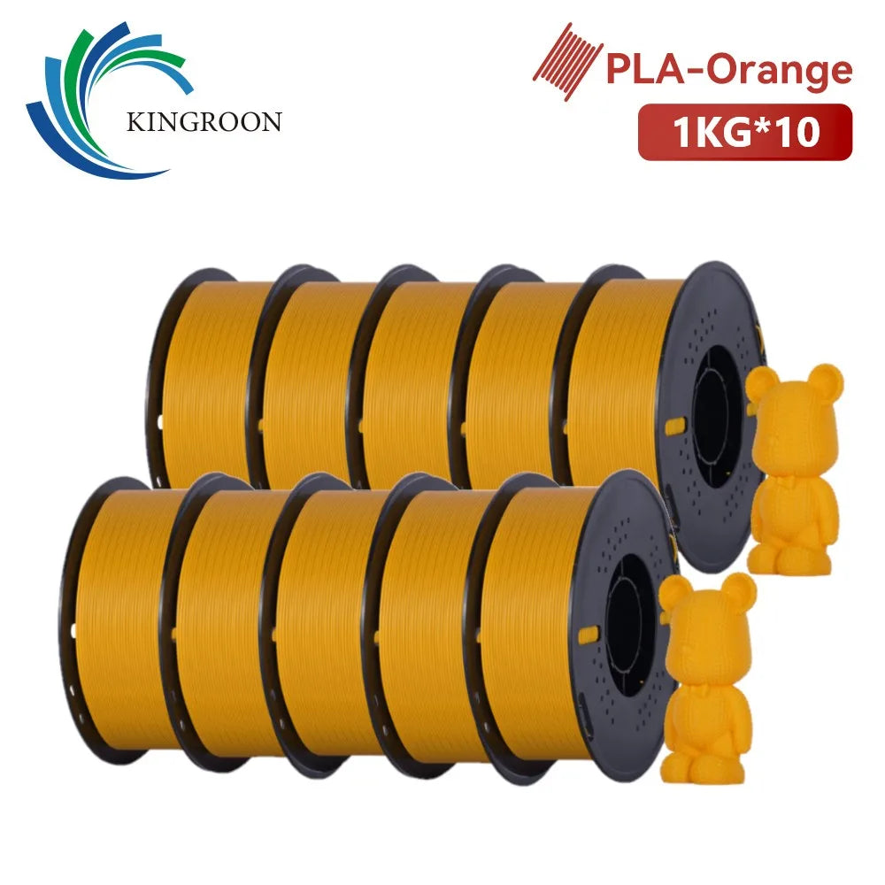KINGROON 10KG PLA Filament For 3D Printer 1.75mm Wholesale 3d Printing Wire Materials Neatly Wound Vacuum Packaging Fast Ship