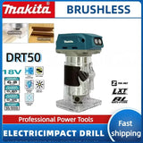 Makita Edge trimmer DRT50 18V LXT Cordless Trimmer, Brushless Motor, Professional Rechargeable Slotting and Milling Tool