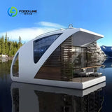 Customized Luxury Floating Home Pontoon Boat Prefab Water Mobile Hotel Offshore House Boat for Leisure and Vacation