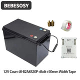 Case 12V 280AH DIY Battery Case Portable Battery Box 230AH 4S Optional 200A BMS 2A Active Balance TFT LCD Tape Bolt For RV