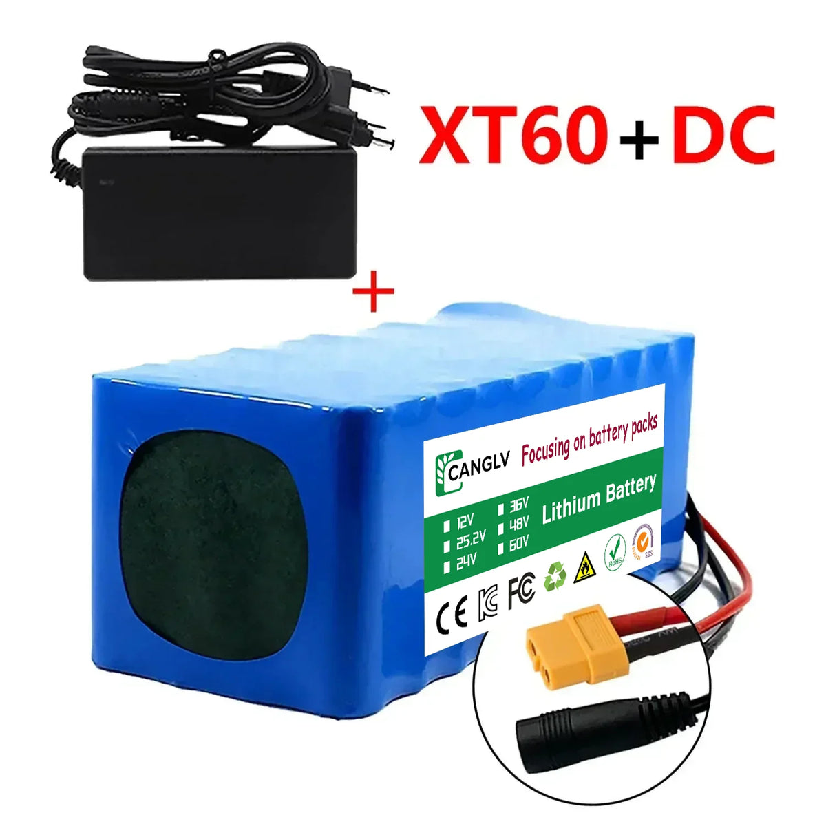 High Performance 36V 14Ah Actual Capacity 10S4P 18650 Lithium Battery Pack 500W for Electric Bicycle Scooter Car with 42V 2A