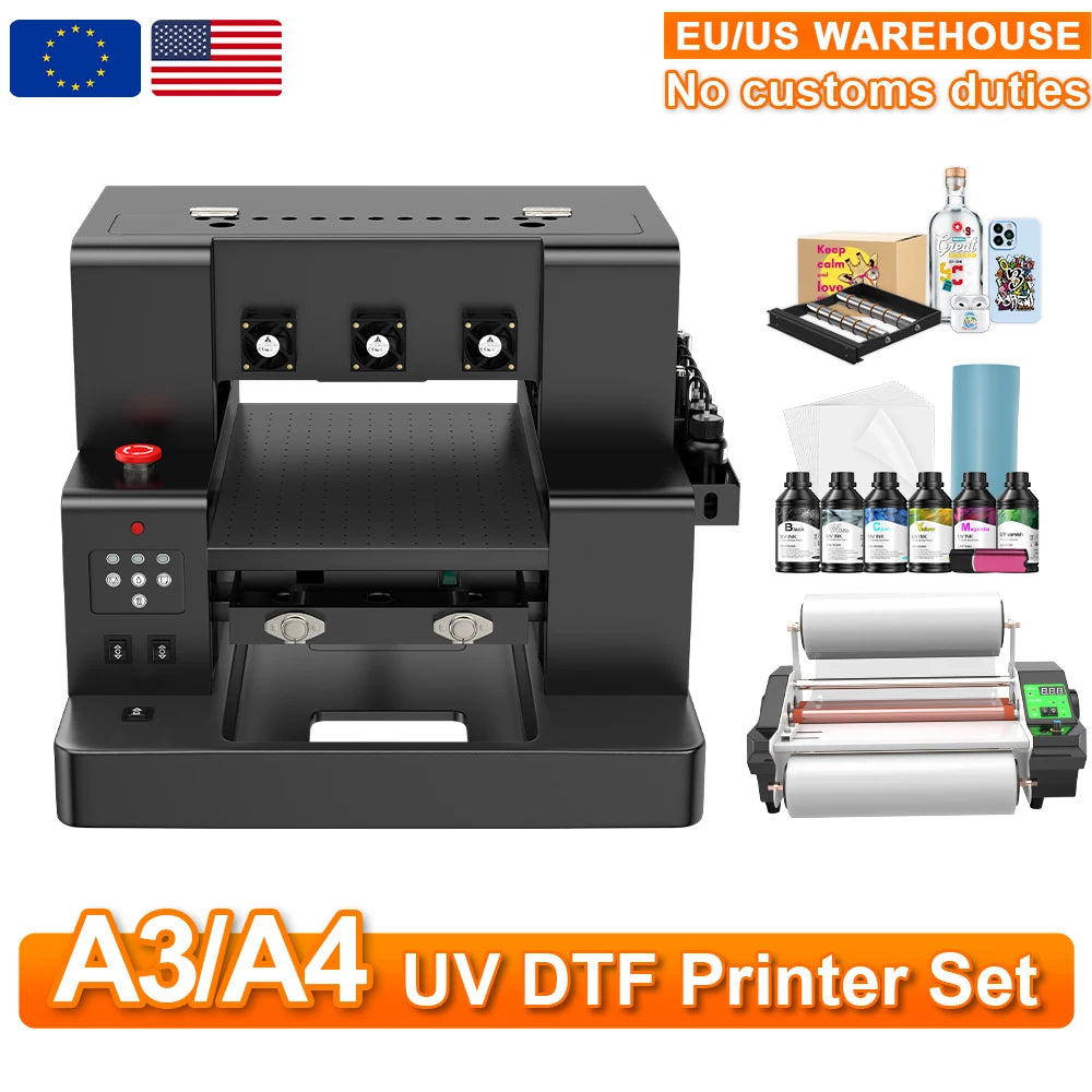 A3 UV Printer A3 XP600 UV DTF Printer Impresora L805 UV Flatbed Printer For Acrylic Metal Sticker Printer Machine UV Printer