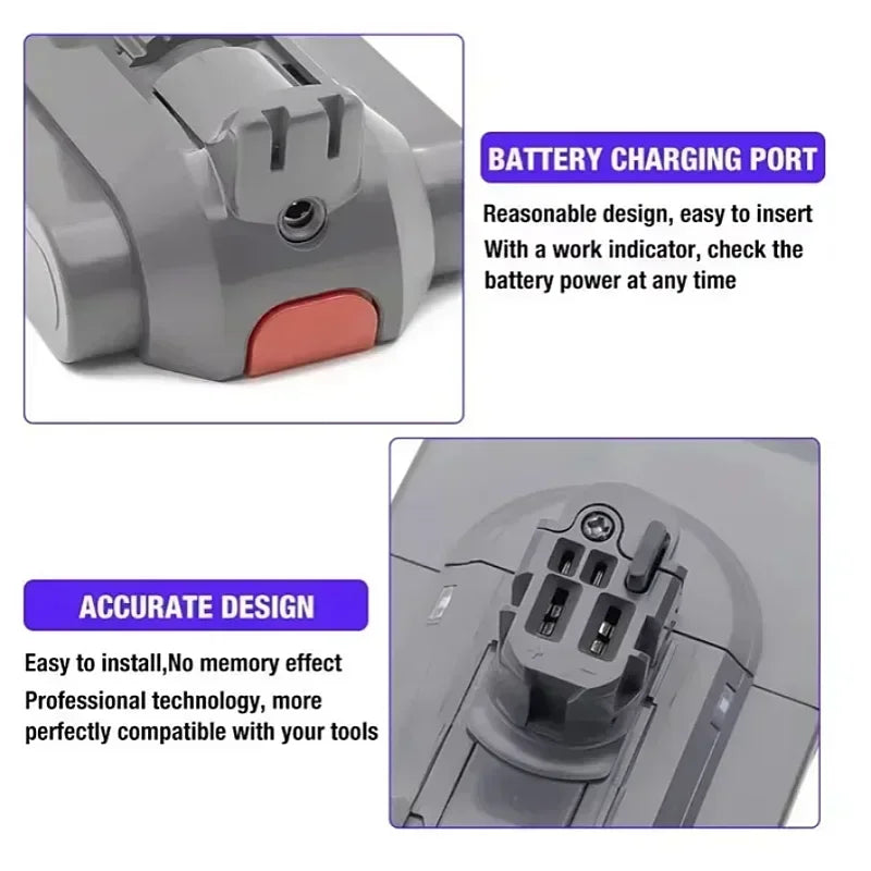 For Dyson Battery 25.2V 12800mAh Used for Dyson Vacuum Cleaner Fluffy SV15 V11 Absolute Extra V11 Absolute V11 Animal 970145-02
