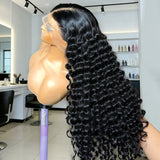 250 Density 100% Human Hair Loose Deep Wave 13x6 Lace Front Wigs 30 40 Inch Curly Water HD 13x4 Lace Frontal Wig Brazilian Black