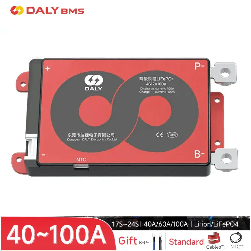 DALY Li-ion BMS 17S 60V 20S 72V And 20S 60V 24S 72V LiFePO4 BMS 40A 60A 100A Including Balance Function NTC Sensors Waterproof