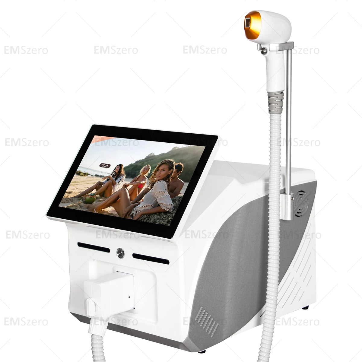 Diode Laser Hair Removal Machine 755nm 808nm 1064nm 3-Wavelength Ice Titanium Painless Body Hair Removal Equipment for Salon