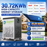 LiFePO4 48V 600Ah 30Kwh Battery Pack 6500+ Cycles Bluetooth BMS Solar AKKU 51.2V 300Ah 15Kwh 100Ah 5Kwh Lithium Battery EU STOCK