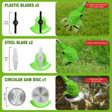 2-in-1 Cordless Electric Lawn Mower Brushless Edger Eater Grass String Trimmer Cutter 650W 18000 RPM With 24V Two Battery Adjustable For Garden Tool